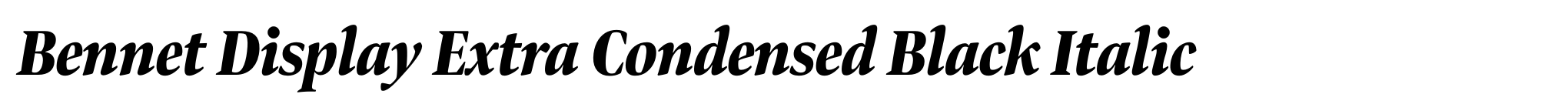 Bennet Display Extra Condensed Black Italic image